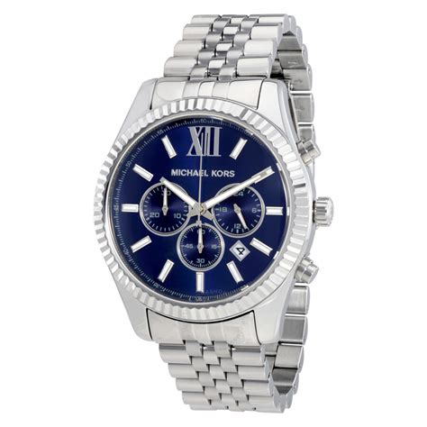 michael kors lexington chronograph mk8280 men& 39|michael kors leather watch.